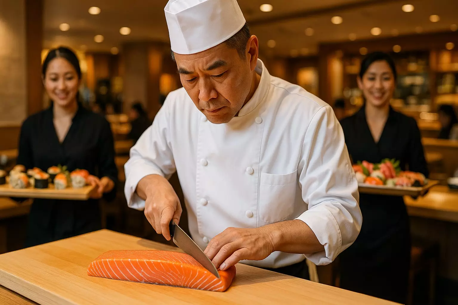 chef sushi di restoran premium jakarta